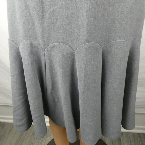 Elevenses Anthropologie Grey Pleated Skirt Gray School Girl Balletcore Whimsy 6 - Picture 3 of 8